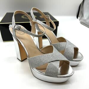 I. Miller Womens Samien Heeled Sandals Silver Size 9M